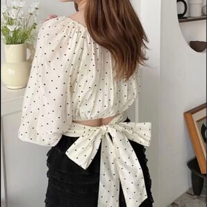 【新品】2way ガーリーシャツ ホワイト M