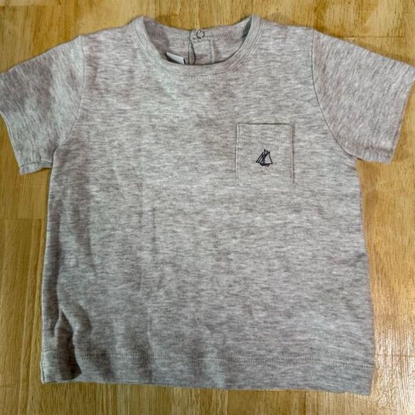 プチバトー Tシャツ 81cm グレー