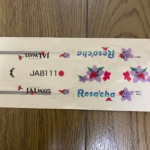 Reso'cha JALWAYS JA8111 デカール シール 特別塗装機 スーパーリゾート・エクスプレス リゾッチャ 花柄