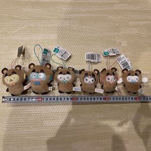 サンリオキャラクターズ どうぶつ着ぐるみマスコット たぬき編 6種コンプリート