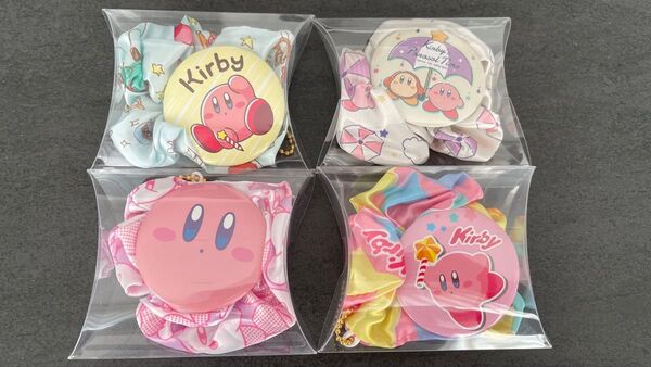 カービィ 缶バッジ付きシュシュ 4点セット
