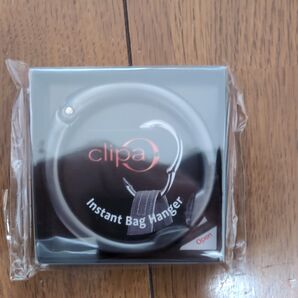 clipa クリッパ バッグハンガーつやなしブラックシルバー