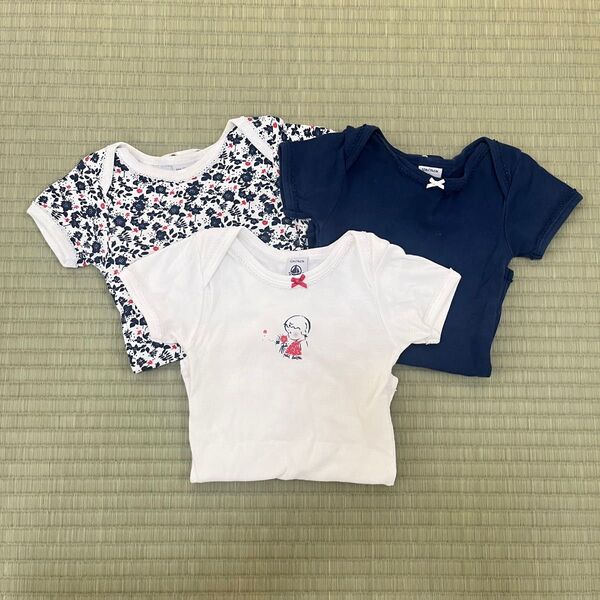 petit bateau ロンパース 3枚セット 12m/74cm