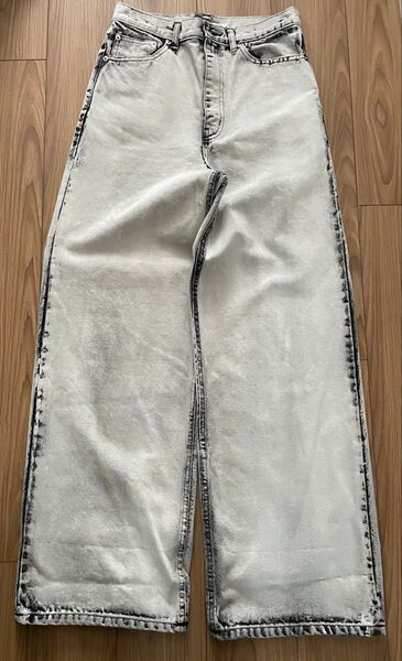 JOHN LAWRENCE SULLIVAN BLEACHED DENIM WIDE PANTS ジョンローレンス サリバン 44