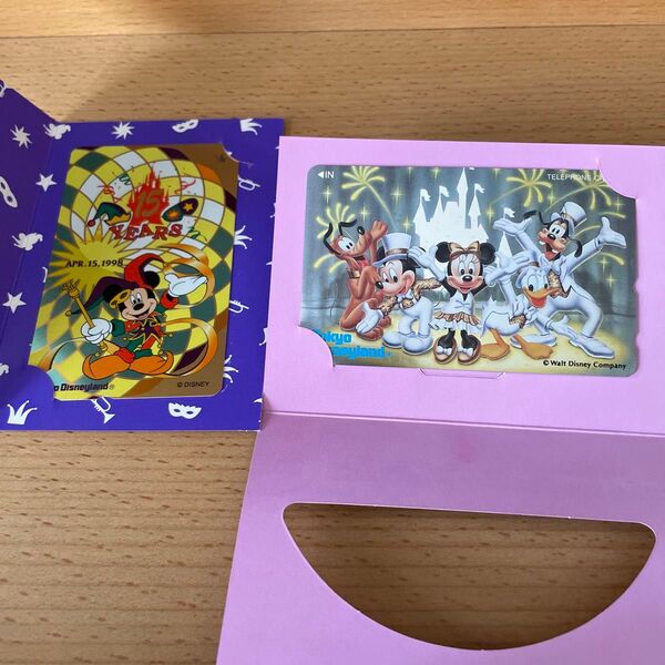 東京ディズニーランド メタリックテレホンカード 2枚セット