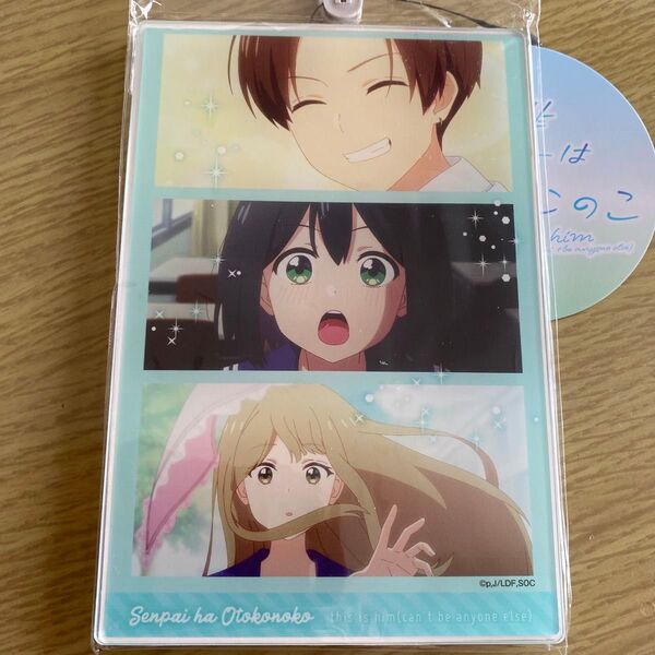 新品 先輩はおとこのこ アクリルポストカード型スタンド アベイルコラボ 花岡まこと 大我竜二 蒼井咲