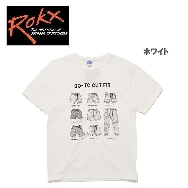 ROKX ロックス ザ ボトムス Tシャツ ホワイト L　RXMS204091　メンズ　半袖　Ｔシャツ　アウトドア　クライミング　キャンプ