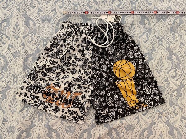 新品未使用 2XL コービーブライアント バスパン 黒x白 アシンメトリー NBA アシメ