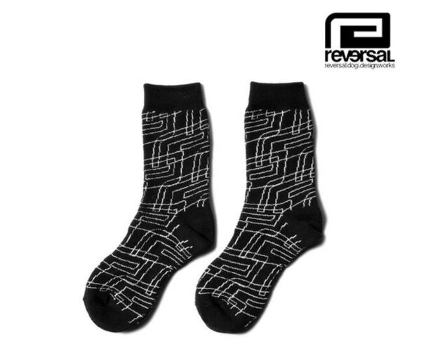 reversal rvddw 靴下 ソックス ブラック 25〜28cm メンズ 定価 2200円【 新品 未使用】