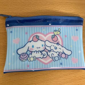 100均 サンリオキャラクターズ フラットポーチ シナモロール