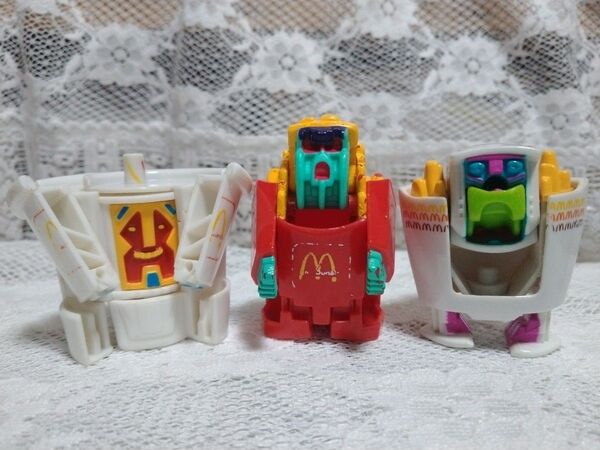 《レトロ》マクドナルド☆ハッピーセット マクドナルド 変身ロボット 3種類