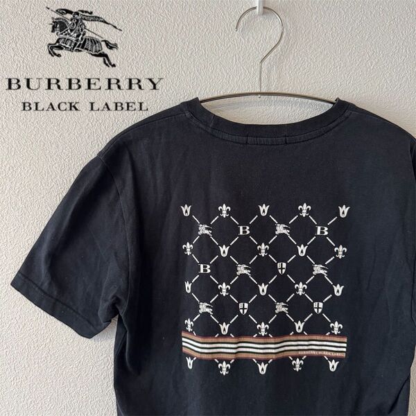 【希少】 BURBERRY BLACK LABEL バーバリー ブラック Tシャツ 半袖 ビンテージ
