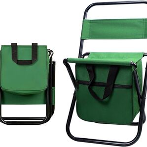 【アウトドアチェア】折りたたみ椅子 大容量収納 軽量 持ち手付き(グリーン)