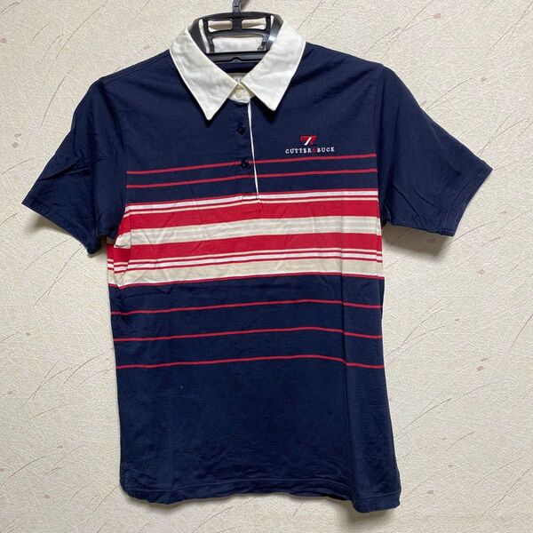 【CUTTER&BUCK】カッターアンドバック 半袖ポロシャツ ネイビー M ゴルフウェア