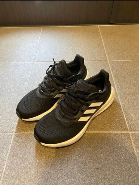 25.5cm■adidas ピュア ブースト シューズ ランニング マラソン 陸上 厚底