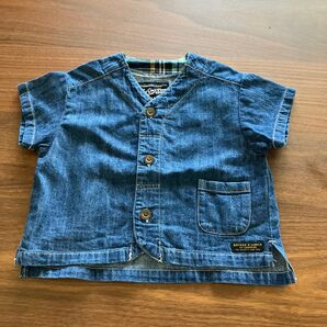 Breeze デニム半袖シャツ 80cm