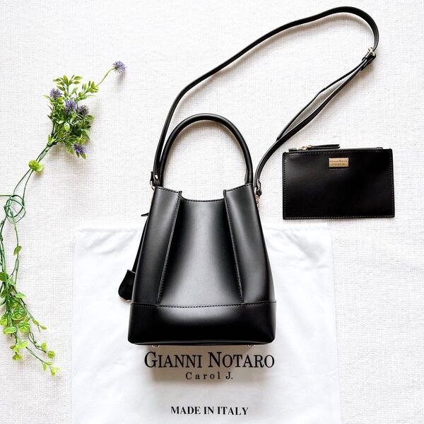 【極美品】ジャノニノターロ バケツバッグ ショルダーバッグ 2way レザー