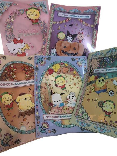 サンリオキャラクターズとコジコジ クリアファイル 5種類 新品未使用品