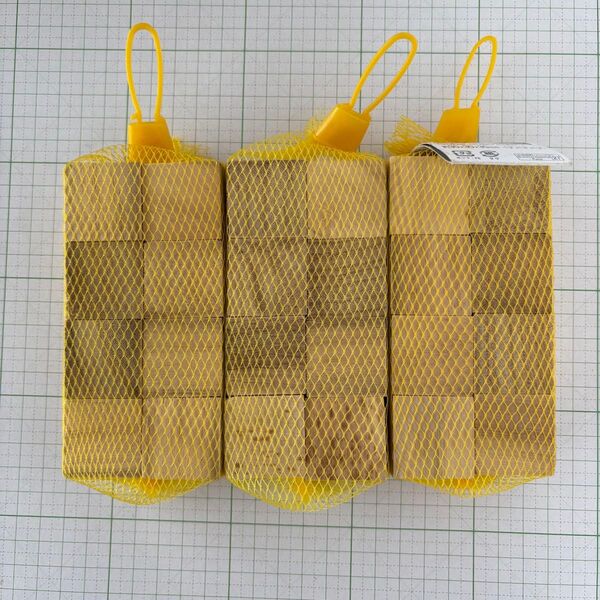 木工材料ブロック立方体工作ハンド積み木24個
