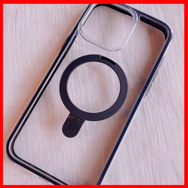 新品!CASEKOO iPhone15Proケース クリアブラック MagSafe対応