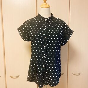 ブラウス レディース ドット シャツ