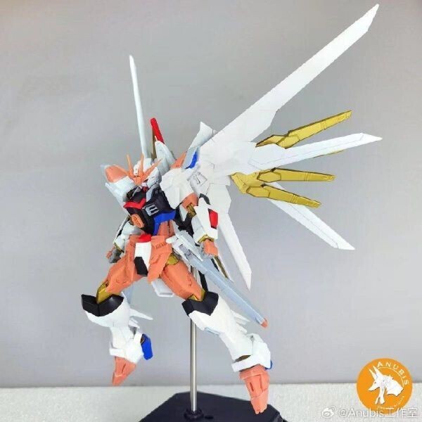 新品【ANUBIS】EX-029 1/144 HG マイティーストライクフリーダム 用 改造パーツ ディテールアップ 未塗装 3Dプリント品
