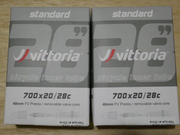 VITTORIA ヴィットリア スタンダード チューブ RVC 700×20-28C 仏式 48㎜ 2本セット