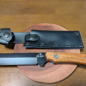 Hill Stone 刃厚約4mm フルタングナタ PUレザーケース付き!