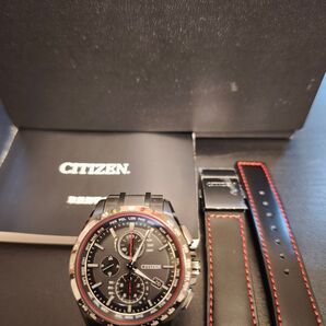 CITIZEN ATTESA エコ・ドライブ 電波時計 スーパーチタニウム限定2,000本 替えバンド付 AT8145-59E