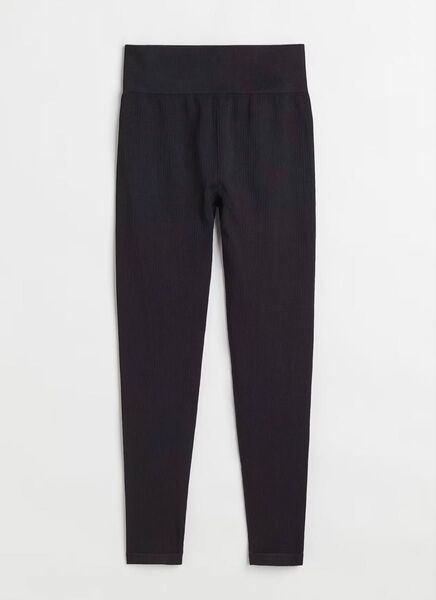 H&M スポーツ レギンス S リブ DRYMOVEMシームレス スポーツタイツ