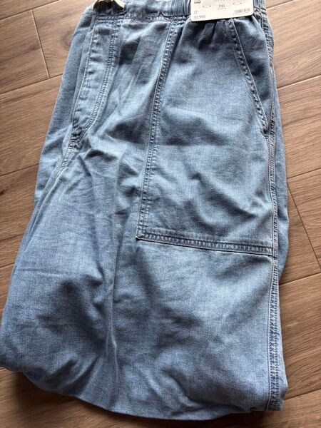 GU デニムイージーパンツ 3XL ブルー 未使用