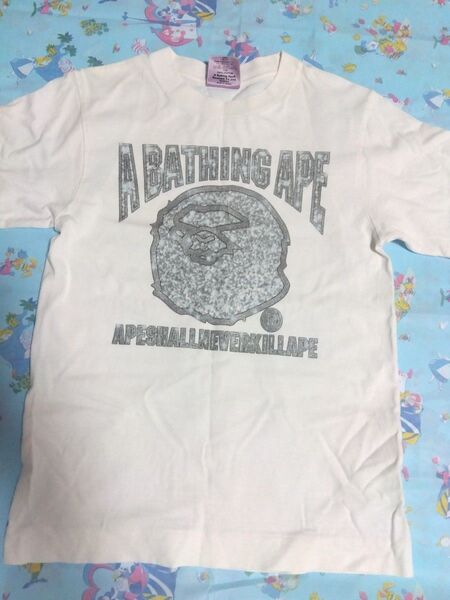 アベイシングエイプ★ 古着★怒猿★デカプリ★S★半袖Tシャツ
