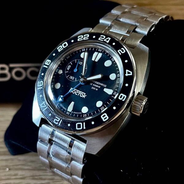 Vostok(ボストーク) Amphibia バットマンダイバー GMT