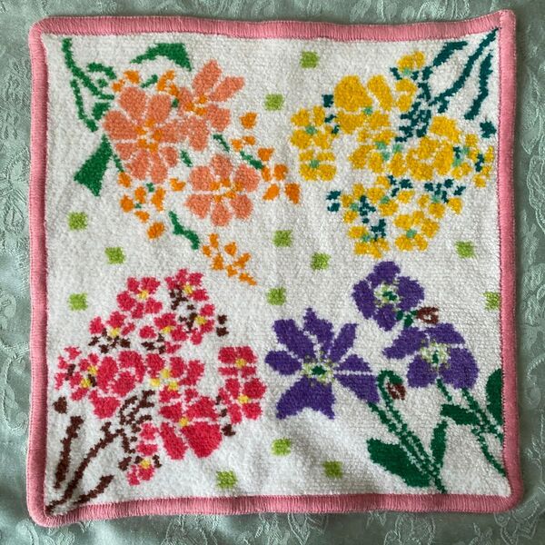 USED 美品 FEILERフェイラー タオルハンカチ 花柄