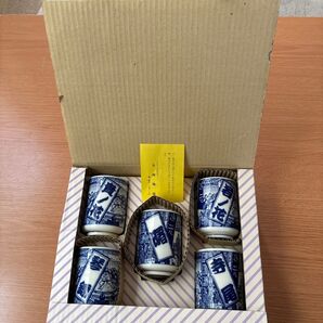大相撲 湯呑セット 5客 未使用品(貴ノ花、若ノ花、曙、琴錦、寺尾) 丸越陶器