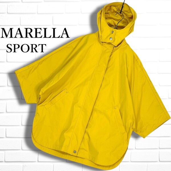 ◆良品◆ MARELLA SPORT マレーラ スポーツ ゆったり♪ マウンテンパーカー ジャケット 黄色 イエロー レディース 40 ◆送料無料◆ 4405D□