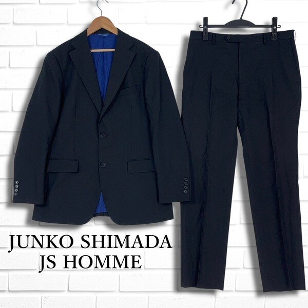 ◆良品◆ JUNKO SHIMADA JS homme ジュンコシマダ オム セットアップ スーツ 黒 ブラック メンズ A6 ◆送料無料◆ 4085D□