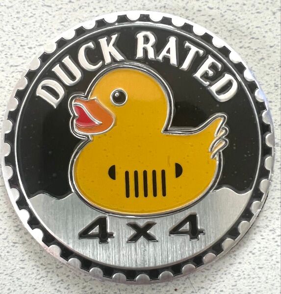 JeepDUCK RATED4×4メタルステッカー ワッペン