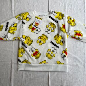 ど根性ガエル ピョン吉 フリース トレーナー モコモコ 白 M