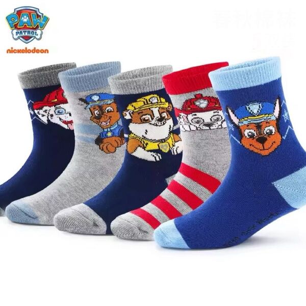 新品 パウパトロール くつ下 ソックス キッズ 5足セット 16-18cm ギフトセット