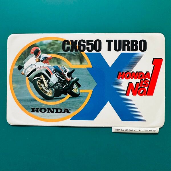 未使用保管品 ホンダ HONDA IS No.1 CX650 TURBO ステッカー 当時物