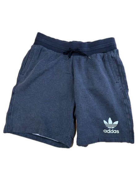 adidas ハーフパンツ ショートパンツ 短パン ブラック スウェット XL ハワイ