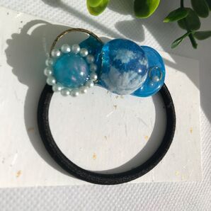 No.222 髪留め ヘアゴム 青空 空