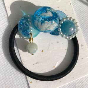 No.221 ヘアゴム 髪留め 青空 空
