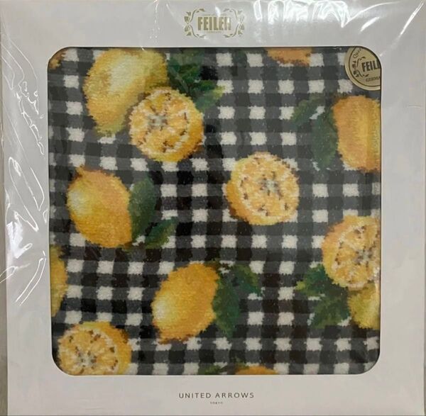 新品 FEILER フェイラー ユナイテッドアローズ ギンガムチェック レモン ハンカチ