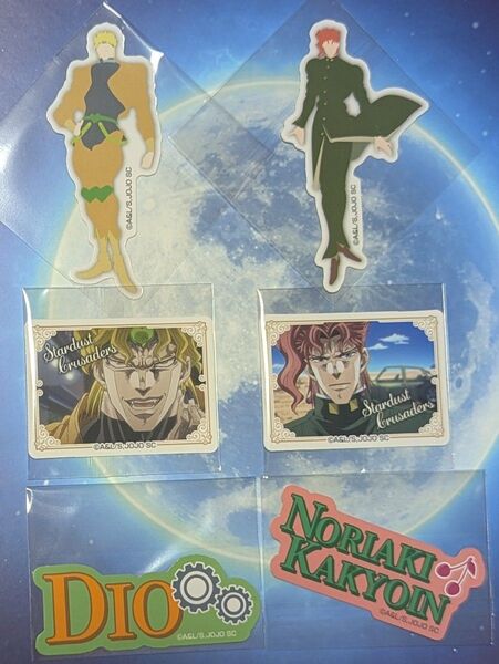 デバイスステッカー DIO 花京院 ジョジョの奇妙な冒険 シール セット JOJO インテリア コラージュ 素材 彩色影絵