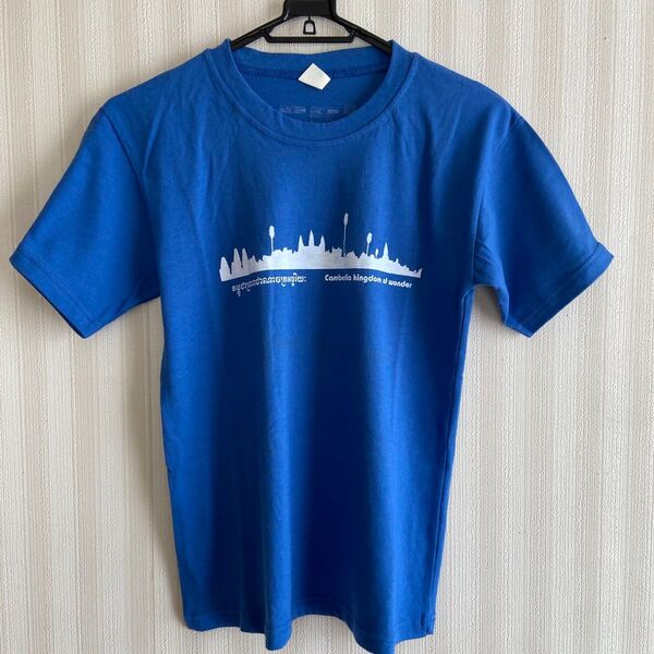 Tシャツ 半袖 青 S カンボジア