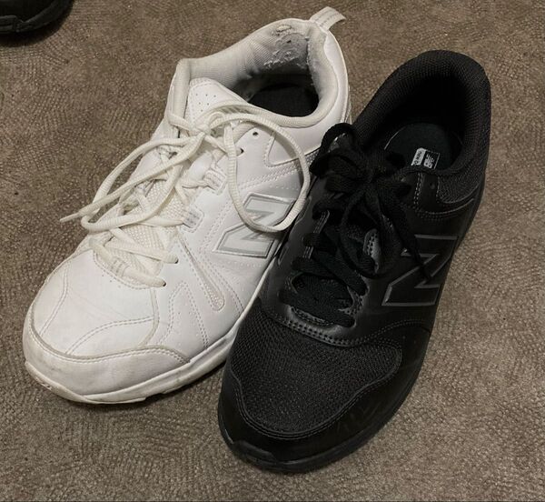 New Balance スニーカー 550 Black 608 Whiteセット ニューバランス 黒 白 メンズ 27.5 28