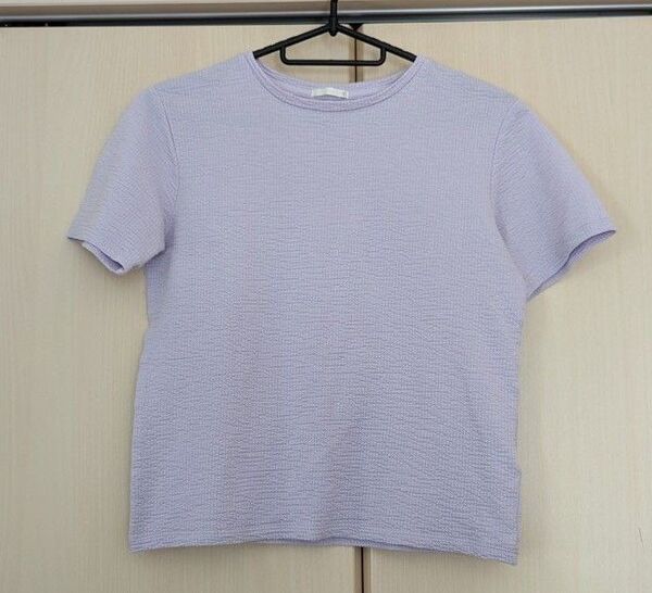 GU ジーユー 半袖 カットソー Tシャツ Мサイズ ラベンダー