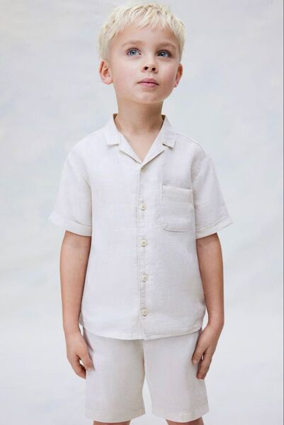 H&M リネン セットアップ 110cm 4-5y